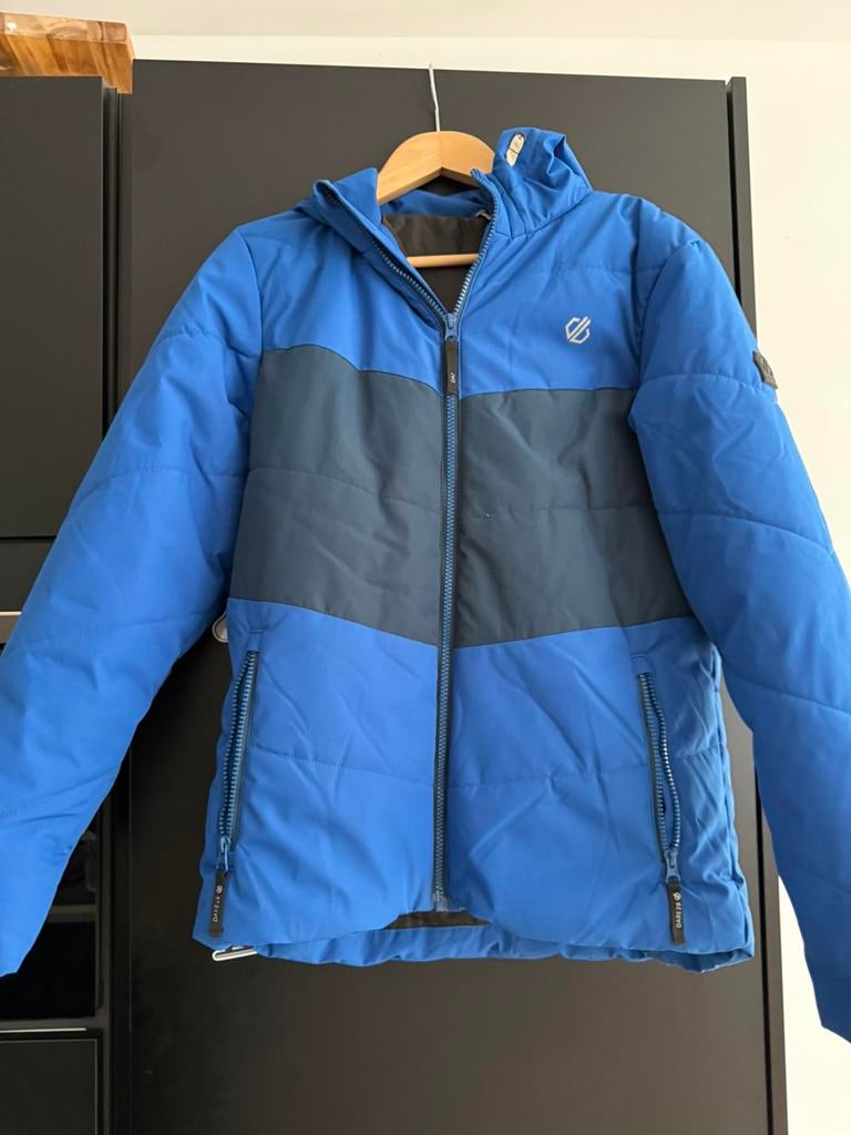 Blauwe ski jas, Kinderen en Baby's, Kinderkleding | Maat 164, Ophalen of Verzenden, Gebruikt, Jas