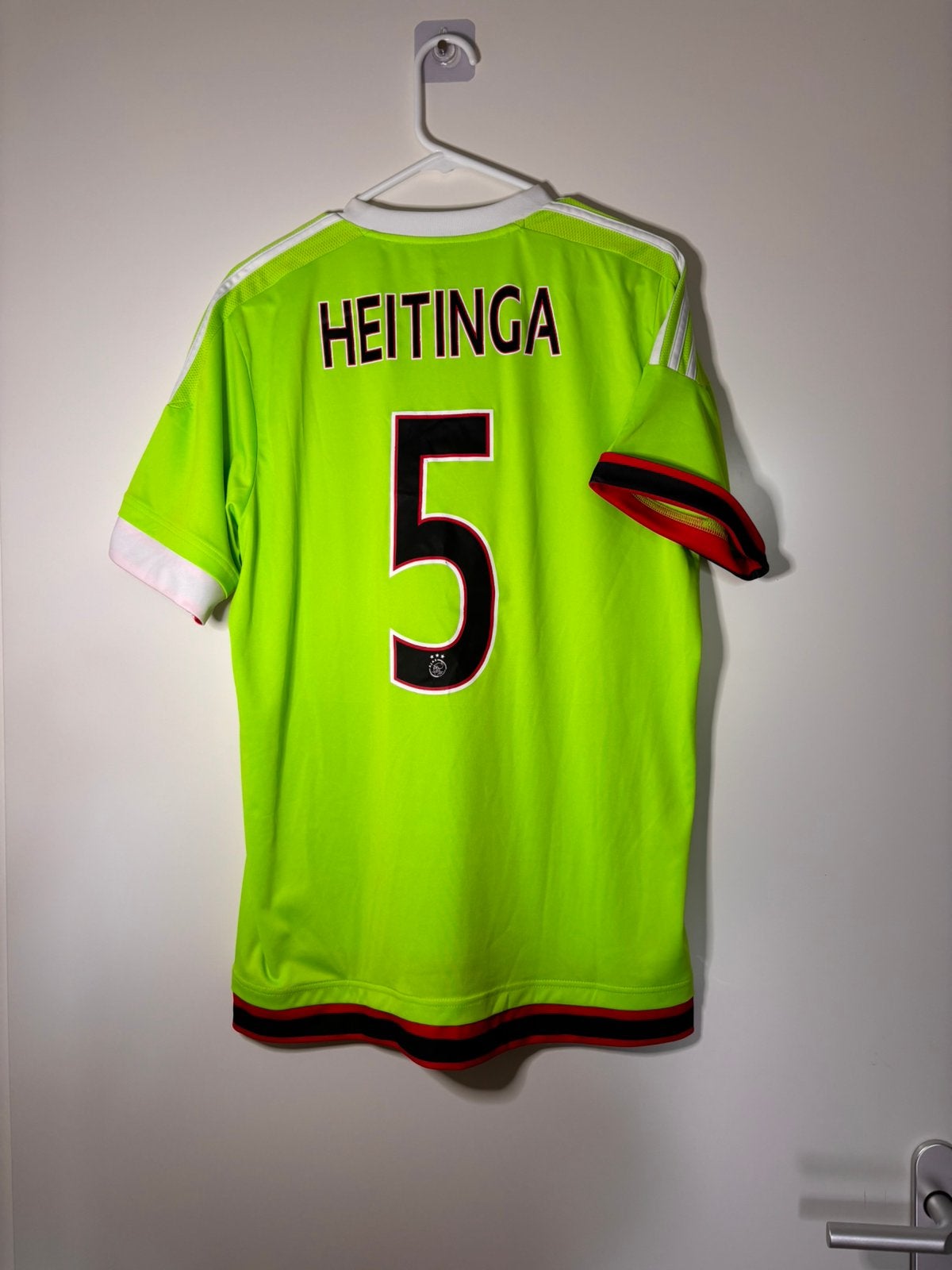 Ajax 2015/2016 John Heitinga #5 voetbalshirt Adidas L, Maat L, Verzenden, Zo goed als nieuw, Shirt