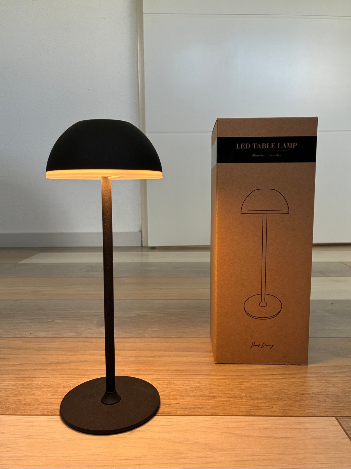 Oplaadbare Led tafellamp van JENS living zwart,nieuw in doos, Overige typen, Overige merken, 28 cm, Nieuw