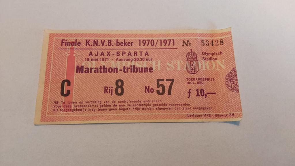 Finale KNVB Beker Ajax Sparta 1971, Ophalen of Verzenden