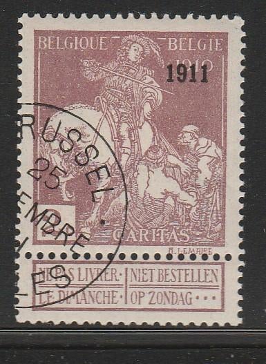 België 1911 - Opdruk 1911, Postzegels en Munten, Postzegels | Europa | België, Ophalen, Gestempeld, Gestempeld