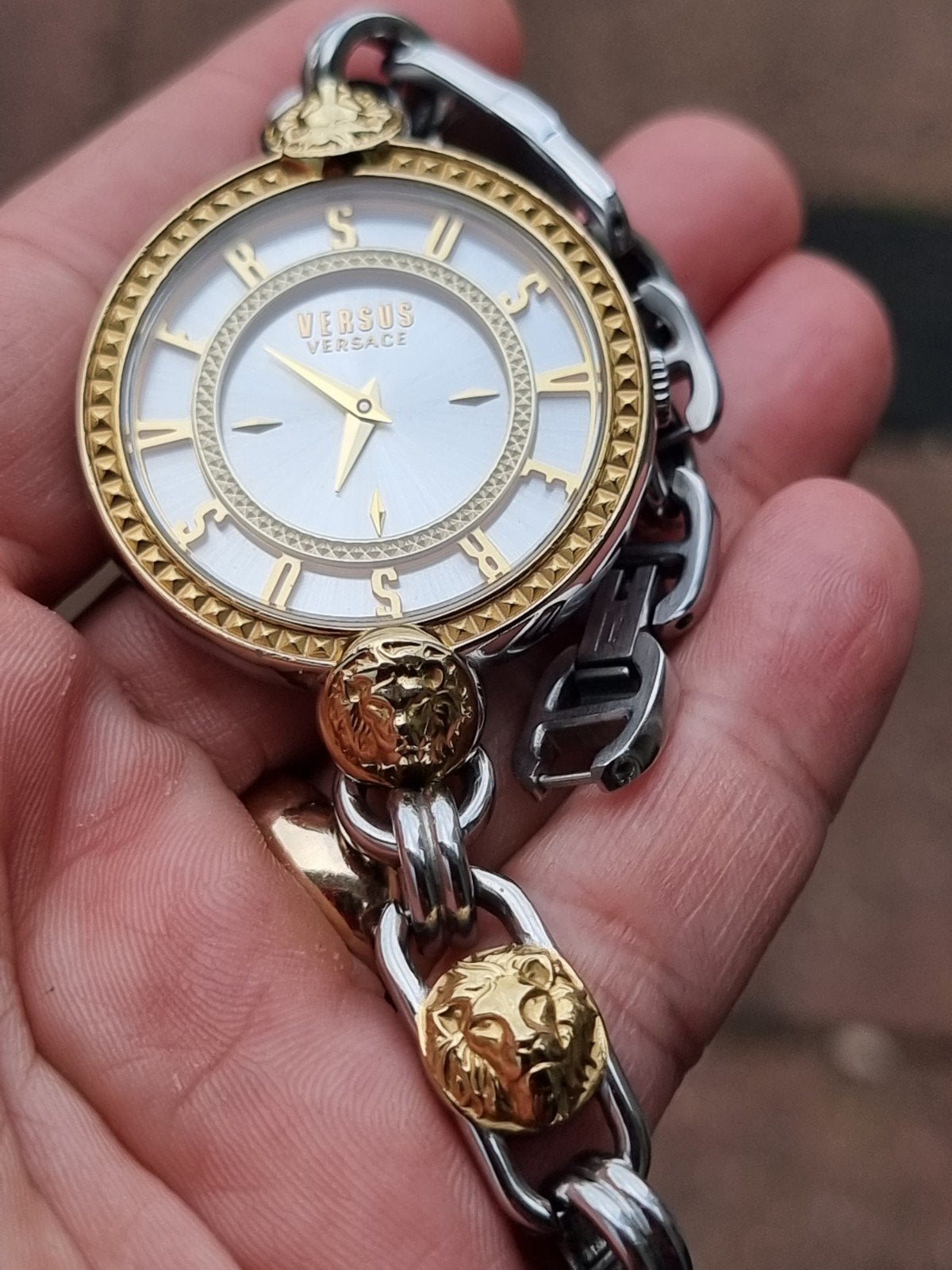Authentiek Versace luxury horloge, Ophalen of Verzenden, Zo goed als nieuw, Staal, Overige merken