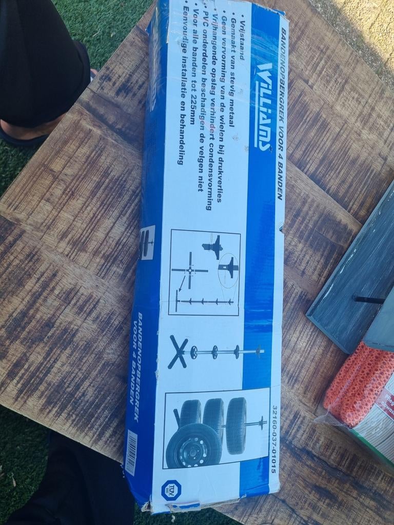 Williams Bandenopbergrek voor 4 zomer- of winterbanden, Ophalen of Verzenden