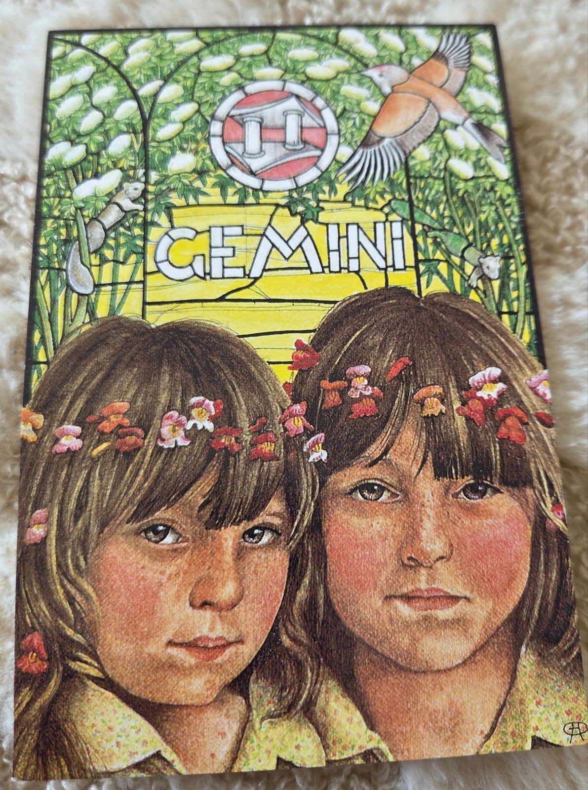 Vintage Zodiac Tweelingen Ansichtkaart - Brian Partridge, Verzamelen, Verzenden, 1960 tot 1980, Ongelopen, Overige thema's