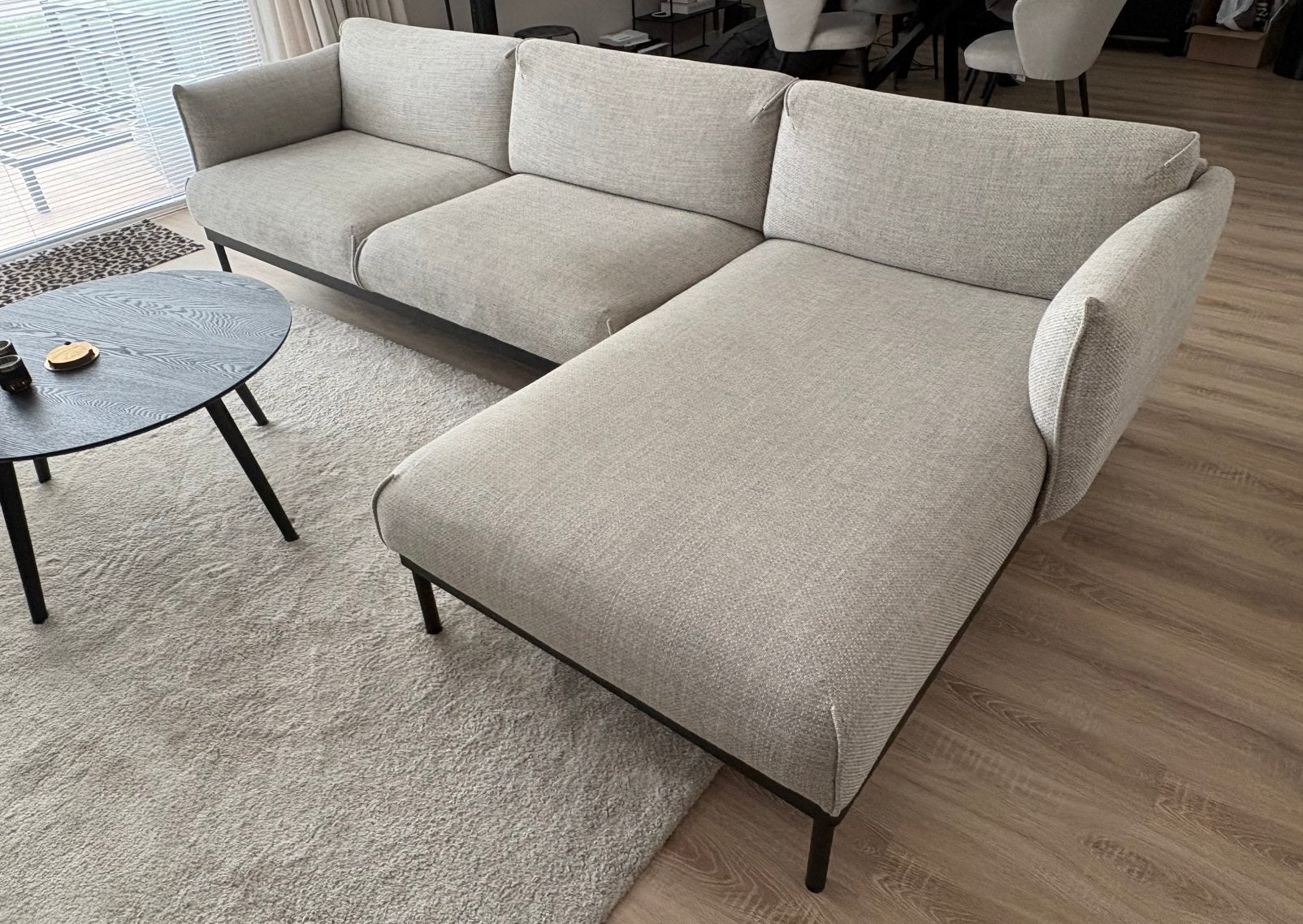 IKEA ÄPPLARYD hoekbank lichtgrijs, Ophalen, Zo goed als nieuw, Vierpersoons of meer