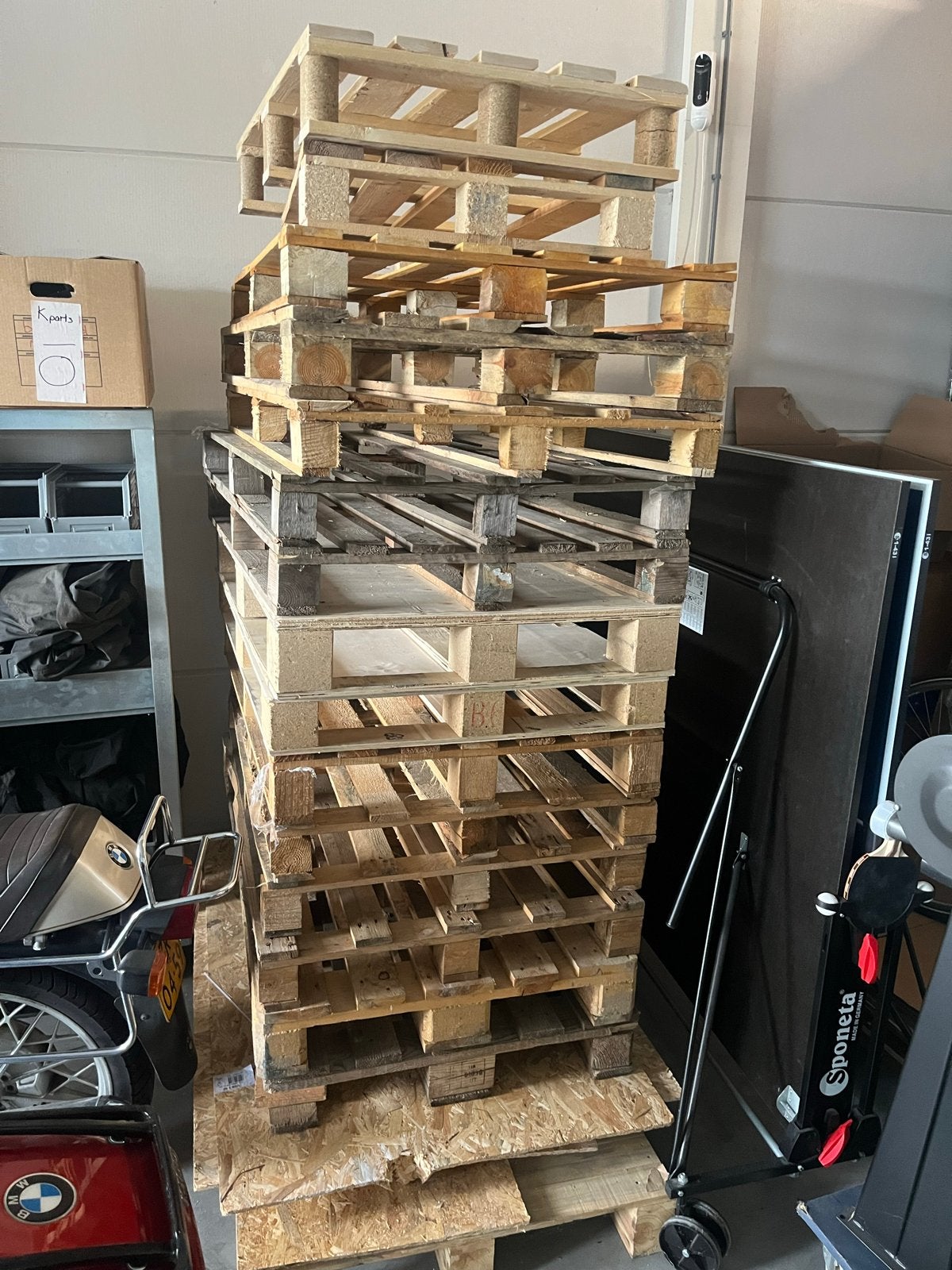Stapel pallets, Doe-het-zelf en Verbouw, Hout en Planken, Gebruikt, Pallet, Vuren, Ophalen