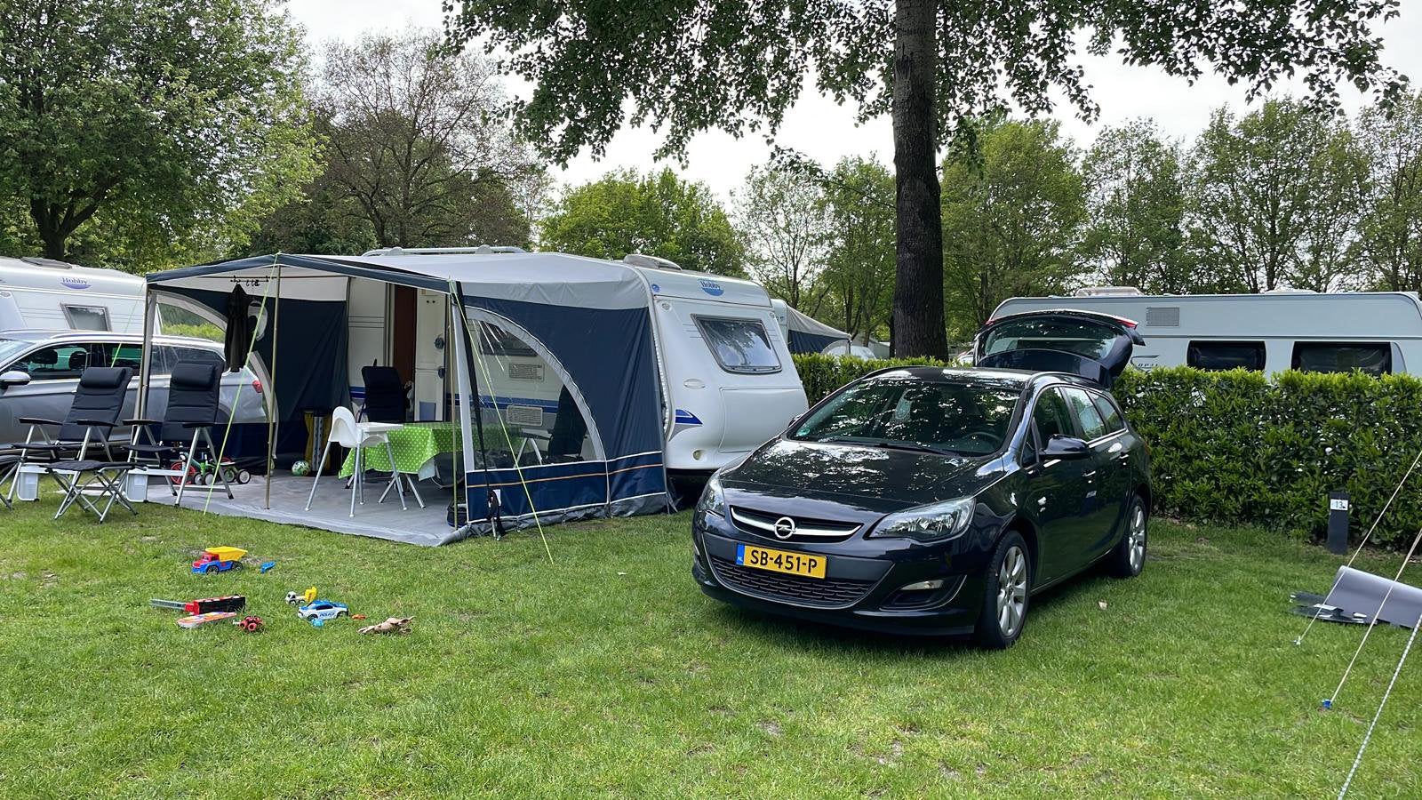 Panoramaluifel met uitritsbare zijwanden, Caravans en Kamperen, Caravan accessoires, Ophalen, Zo goed als nieuw