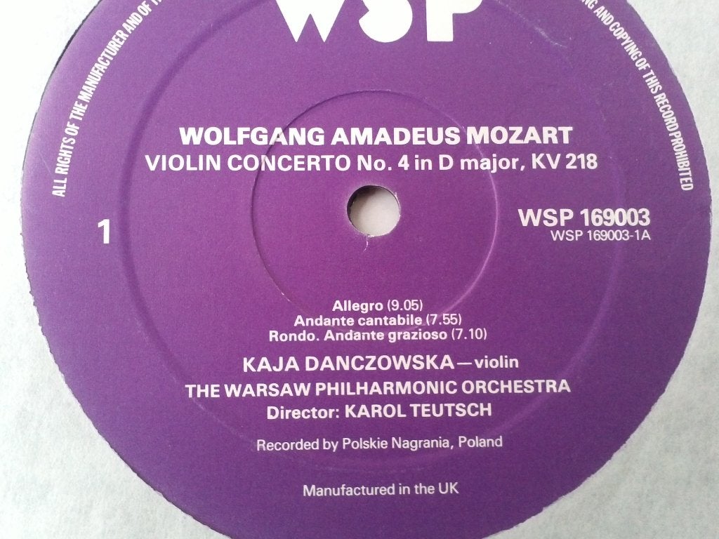 Mooie vintage platenbox met vier platen van Mozart uit 1969., Ophalen of Verzenden