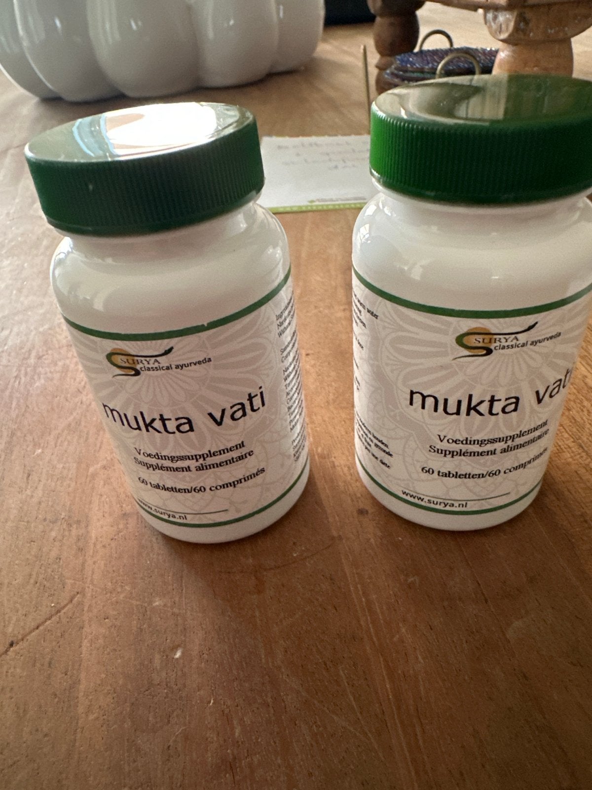 Surya Mukta Vati Voedingssupplement - 2x 60 tabletten, Ophalen of Verzenden, Nieuw, Poeder of Drank