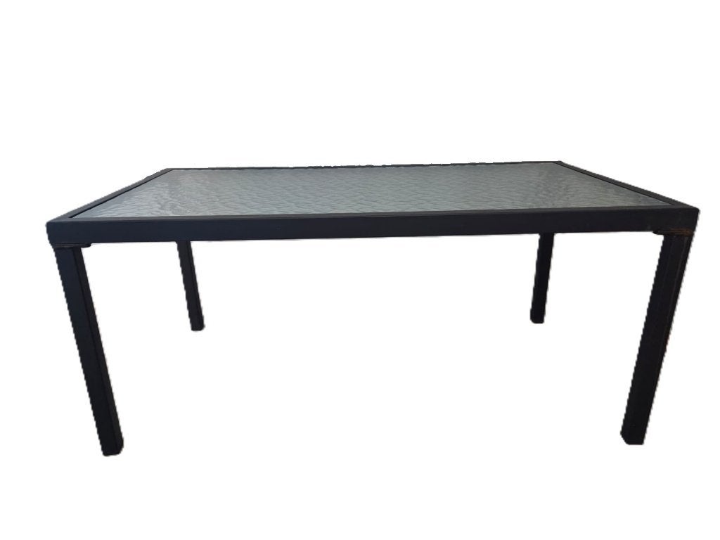 Kleine glazen tuintafel - 2 jaar oud, zo goed als nieuw, Ophalen, Gebruikt, Rechthoekig, Metaal