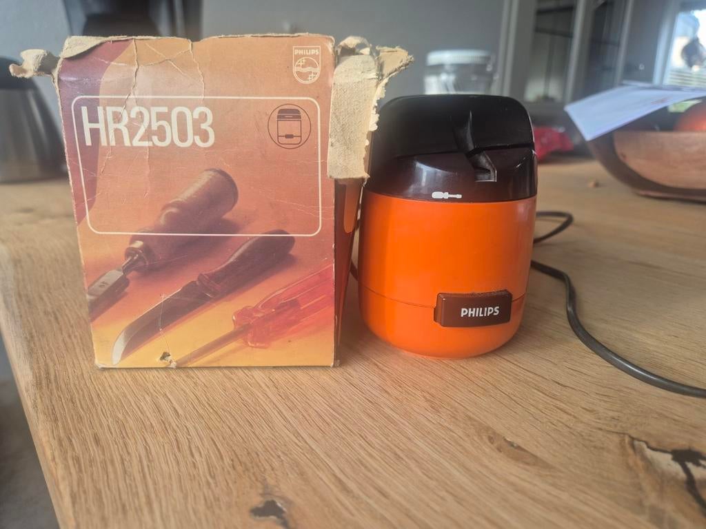Philips elektrische messenslijper HR2503 vintage jaren 70, Antiek en Kunst, Ophalen of Verzenden