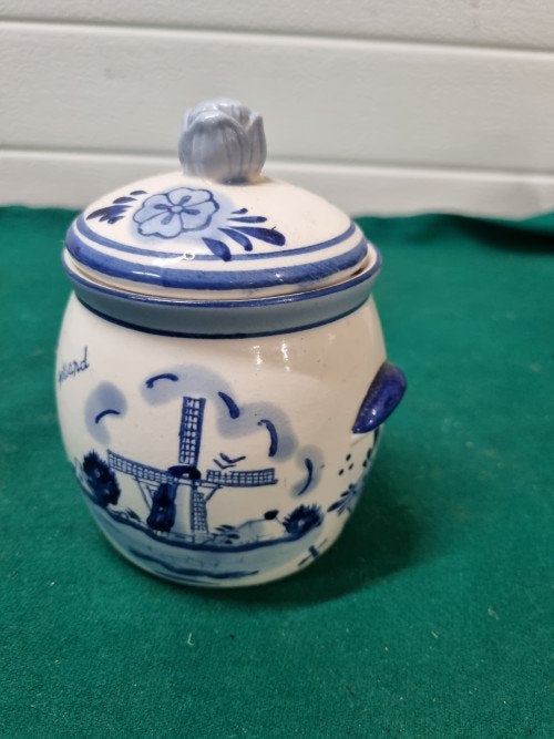 -	Mosterdpot delfts bleu ts, Verzamelen, Retro, Ophalen of Verzenden