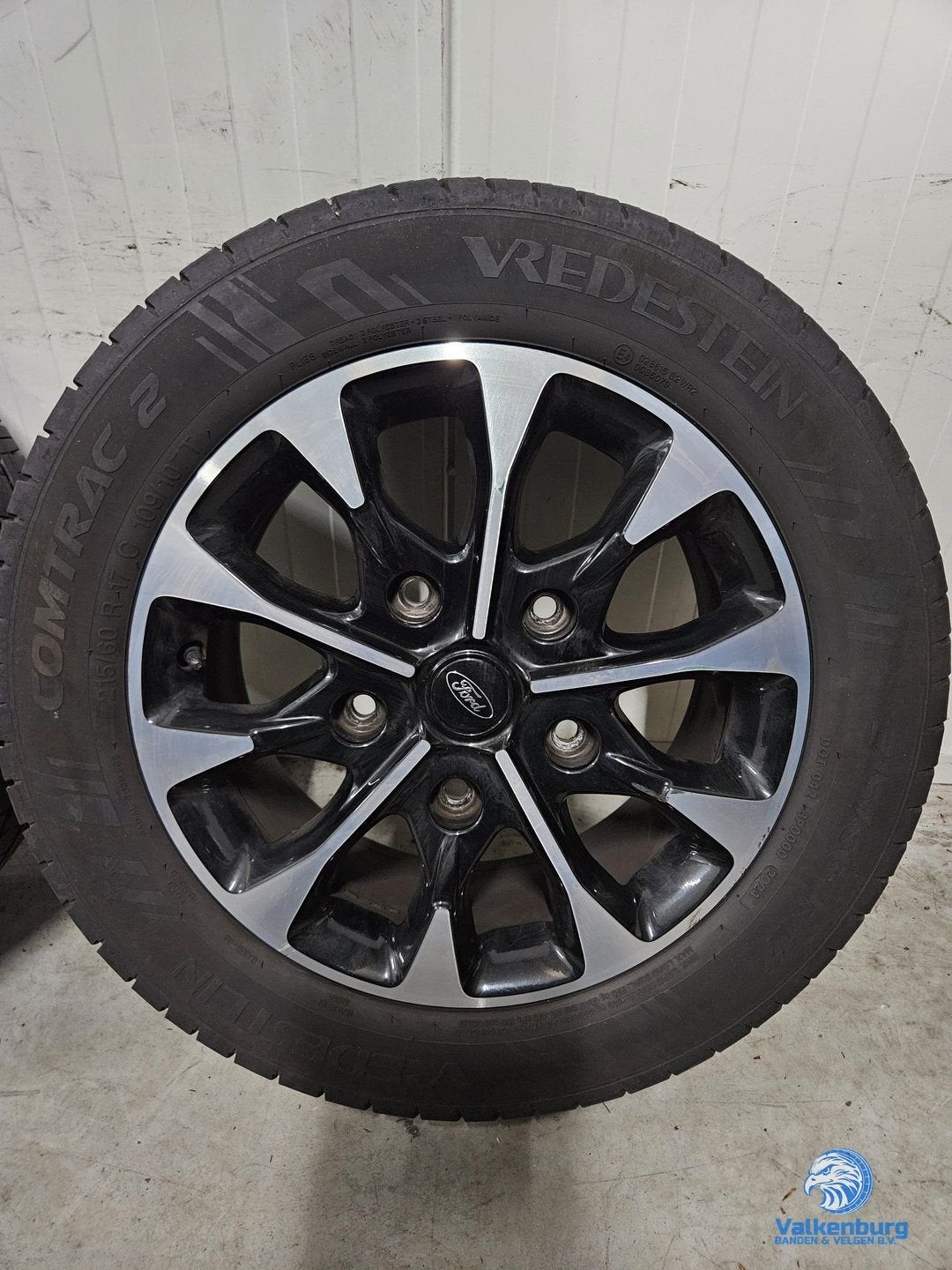 7-8mm! Originele Ford Transit Custom Sport 17 inch zwarte ve, -, -, Banden en Velgen, 17 inch