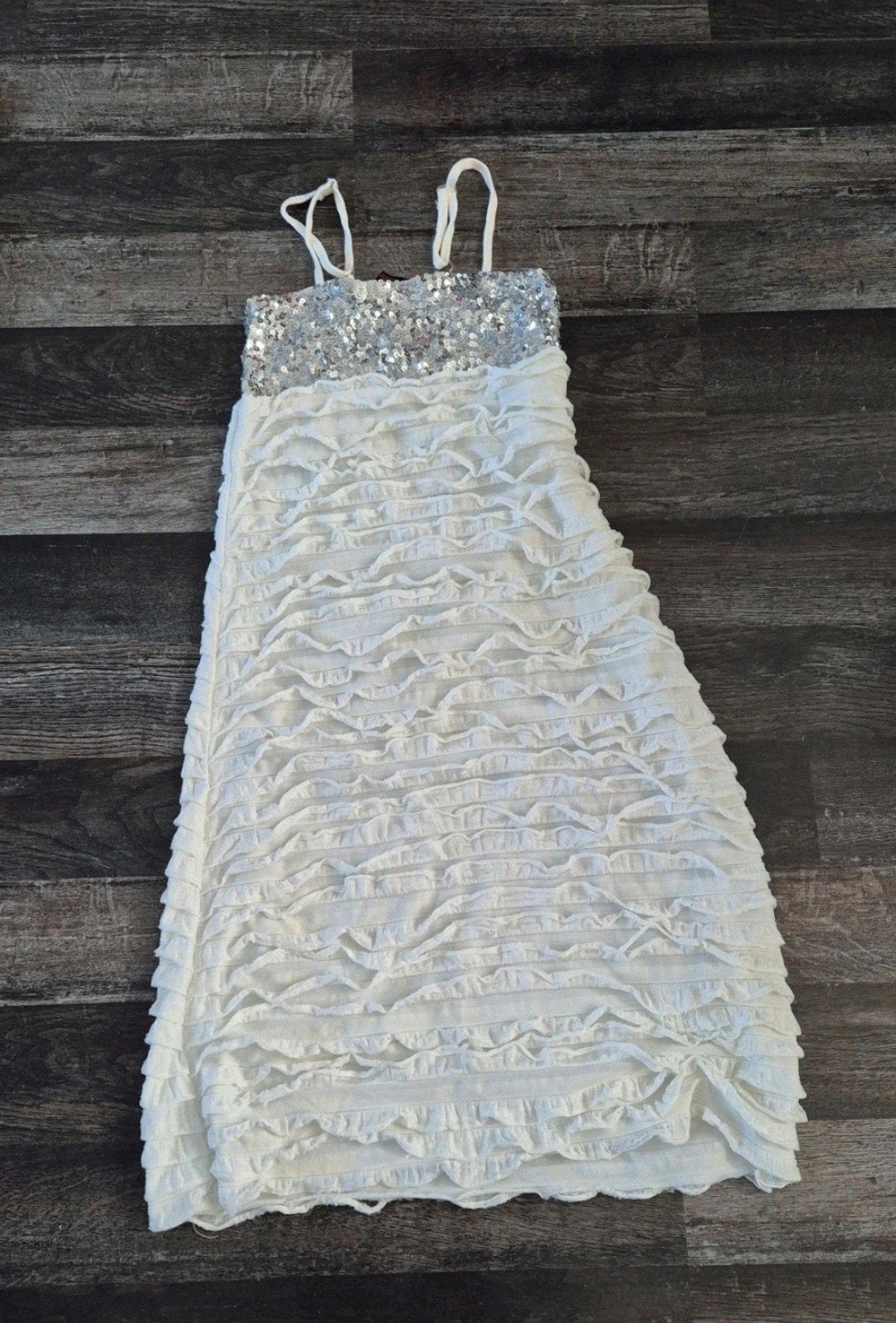 Glitter top jurk, Kleding | Dames, Jurken, Verzenden, Wit, S.z.n collection, Maat 36 (S)