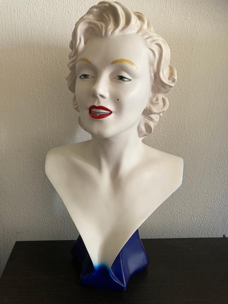 Marilyn Monroe Buste - Hollywood Glamour Decoratie, Composieten, Meerkleurig, Buste, Gemerkt