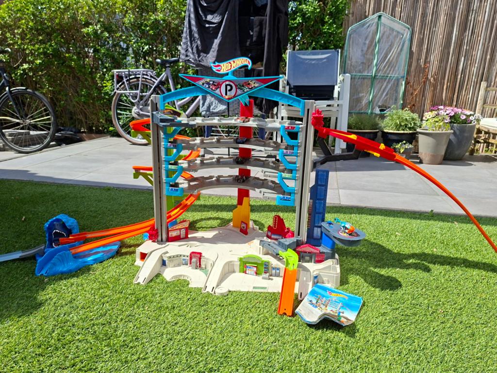 Hot Wheels Super Garage met Geluid, Licht & Accessoires, Ophalen of Verzenden, Gebruikt