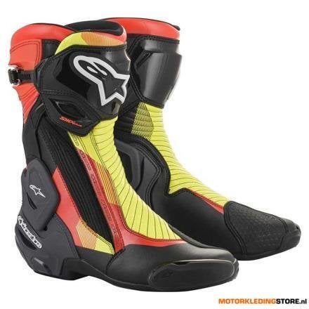 Alpinestars SMX PLUS V2 Motorlaarzen, Zwart-Rood-Fluor, Motoren, Kleding | Motorkleding, Nieuw met kaartje, Ophalen of Verzenden