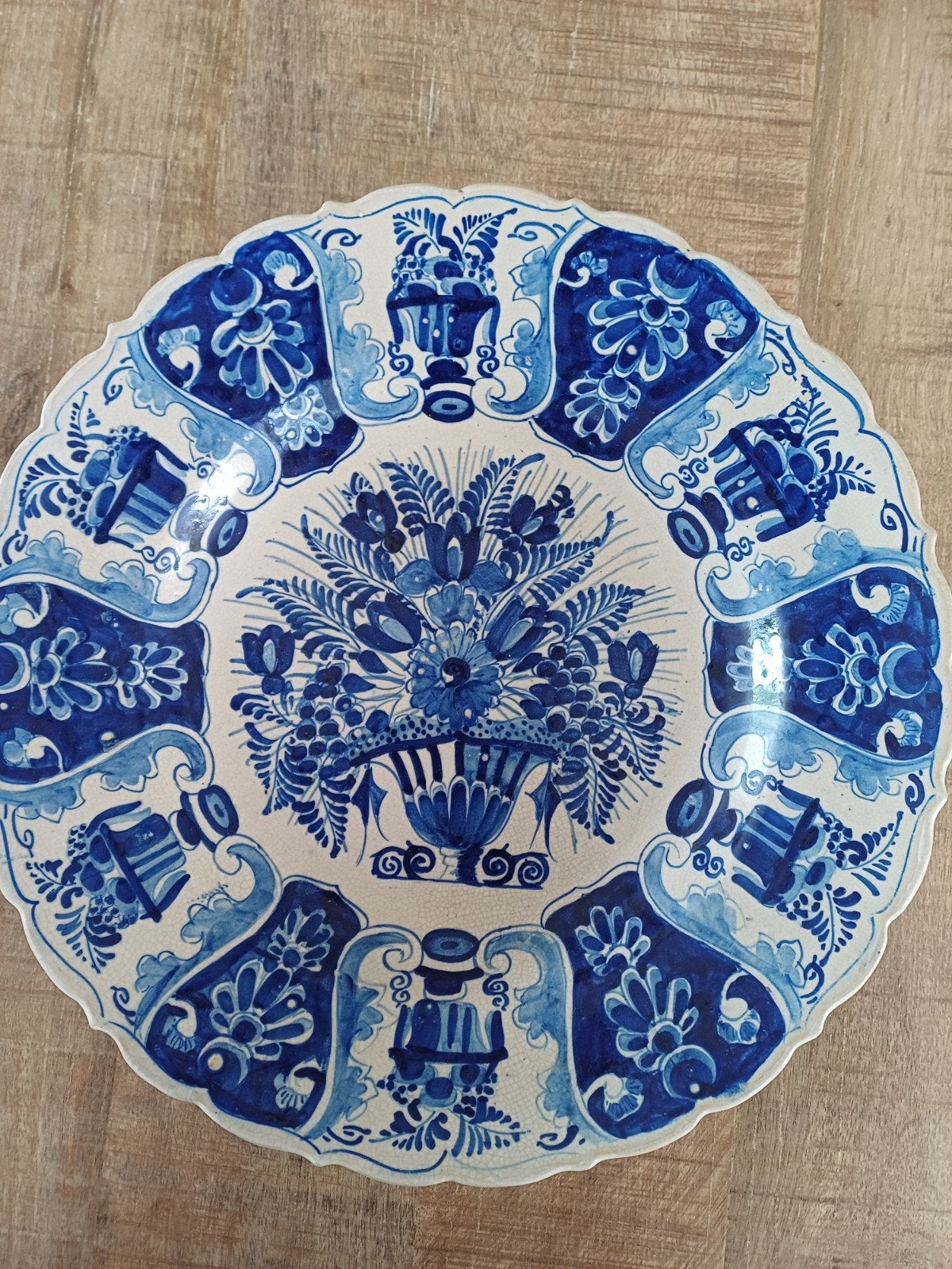 Antiek Delfts Blauw Wandbord - Handgeschilderd, Antiek en Kunst, Antiek | Wandborden en Tegels, Ophalen of Verzenden