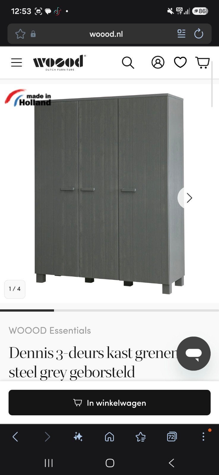 Mooie grote WOood kledingkast Dennis (grenen), Huis en Inrichting, Kasten | Kledingkasten, Ophalen, Met deur(en), Gebruikt, 200 cm of meer