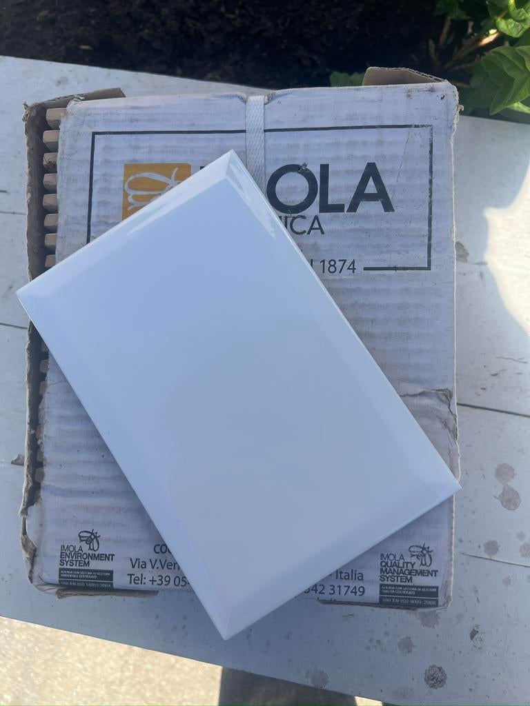 Italiaanse Metrotegel wit 12x18 - Imola Ceramica Cento w, Doe-het-zelf en Verbouw, Tegels, Ophalen, Minder dan 20 cm, Zo goed als nieuw