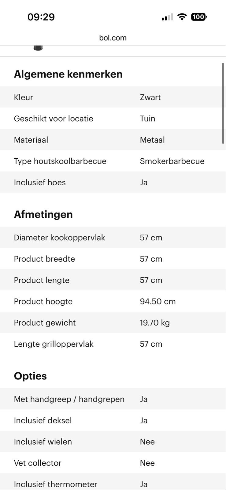4Grill Wagner BBQ Barrel Smokerbarbecue Zwart, Ophalen, Gebruikt