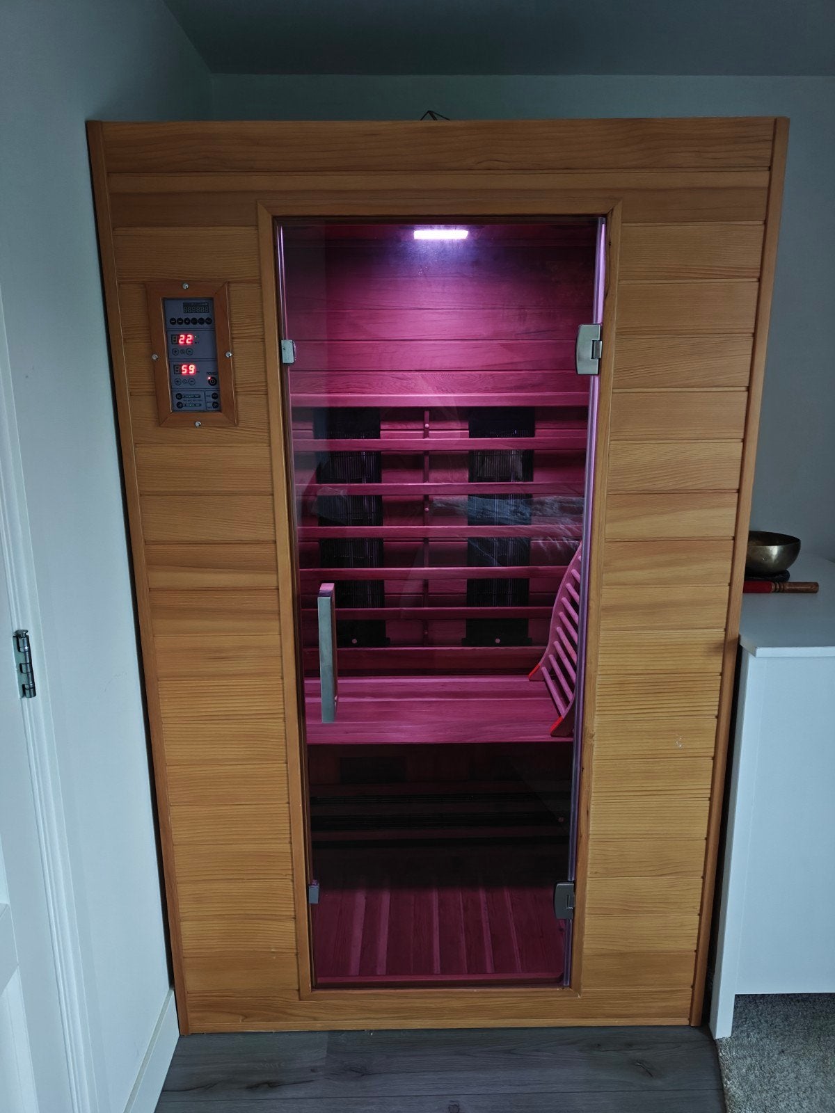 Therapeutische Infraroodsauna met Triple Heater en LED, Ophalen, Zo goed als nieuw, Infrarood, Complete sauna