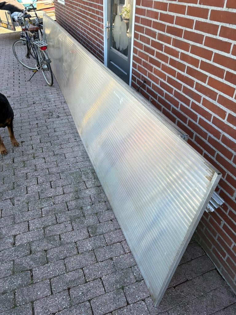 Polycarbonaatplaten/kanaalplaten 6,42x0,98M 16mm dik  3x, Ophalen, Zo goed als nieuw