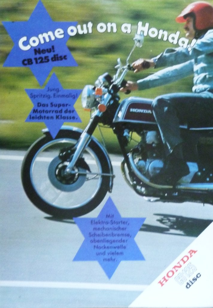 Folder HONDA CB 125 Disc 1976, Ophalen of Verzenden, Honda