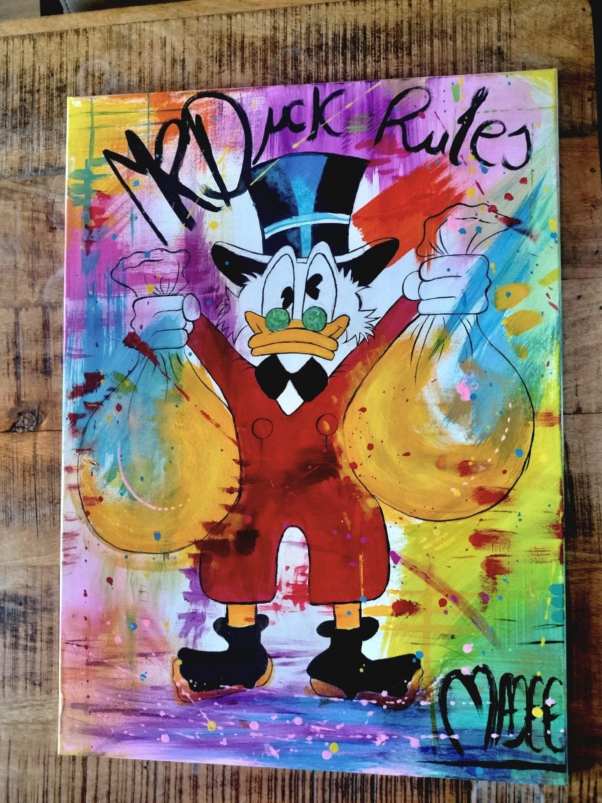 Uniek Handgeschilderd Pop-Art " (50x70, Ophalen