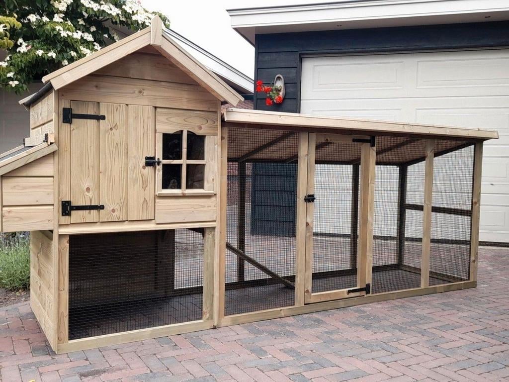 Prachtig kippenhok 3.2m 2.7m of 2.2m  L degelijke Kwaliteit, Ophalen of Verzenden, Nieuw, Kippenhok of Kippenren
