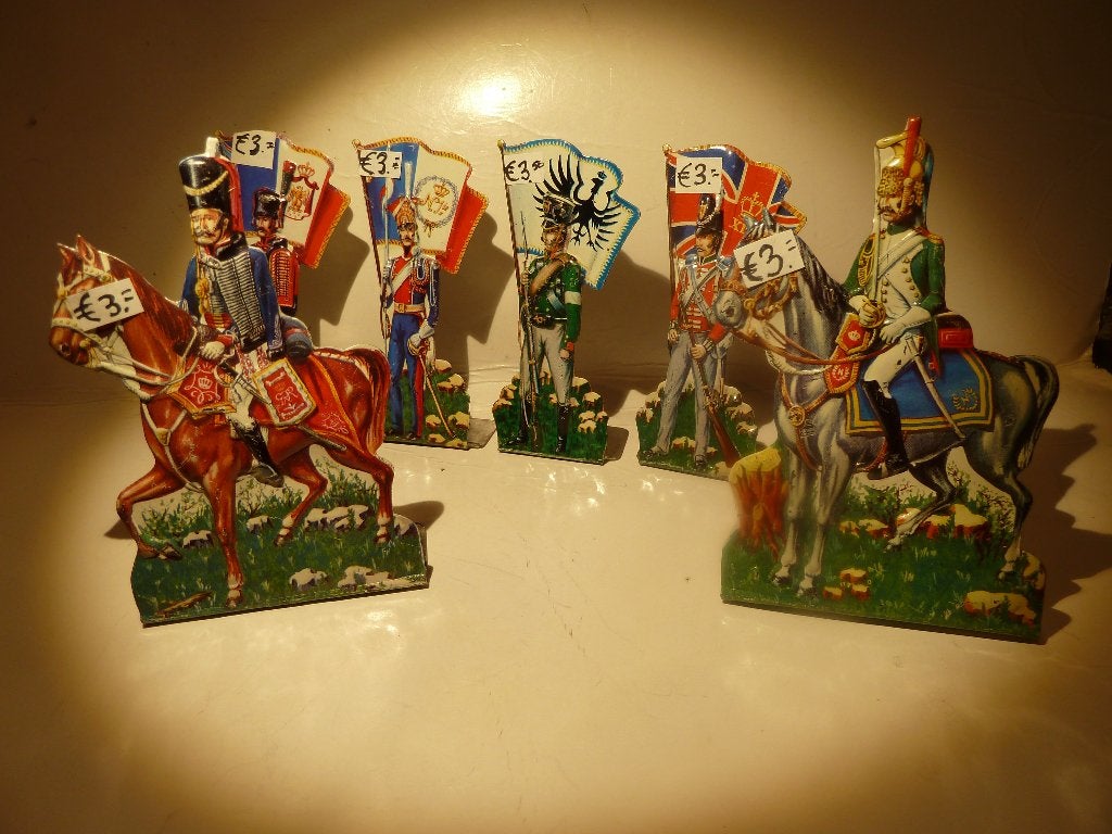 6  >>WATERLOO<< BLIKKEN FIGUURTJES (10/12 cm.) Prijs: € 18.=, Ophalen of Verzenden, Nieuw