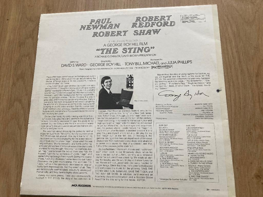 LP Muziek uit de film The Sting, Ophalen of Verzenden, Gebruikt, Overige formaten