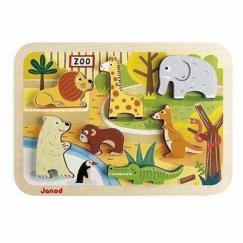 z.g.a.n.: Janod houten puzzel, Ophalen of Verzenden, Zo goed als nieuw, Van hout, Minder dan 10 stukjes