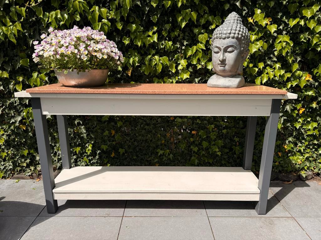 GRATIS Stijlvolle sidetable voor binnen of buiten, Huis en Inrichting, Tafels | Sidetables, Ophalen, Gebruikt, 150 tot 200 cm