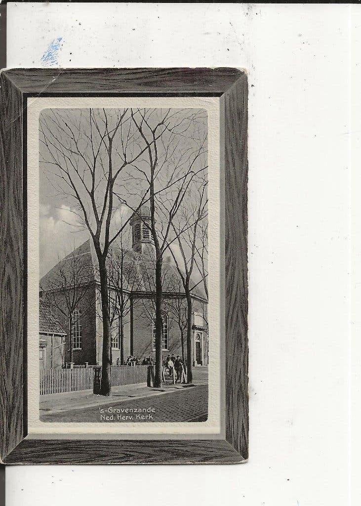 s Gravenzande Ned Herv Kerk met publiek 19-10-1911v Deventer, Ophalen of Verzenden, Voor 1920, Gelopen, Zuid-Holland