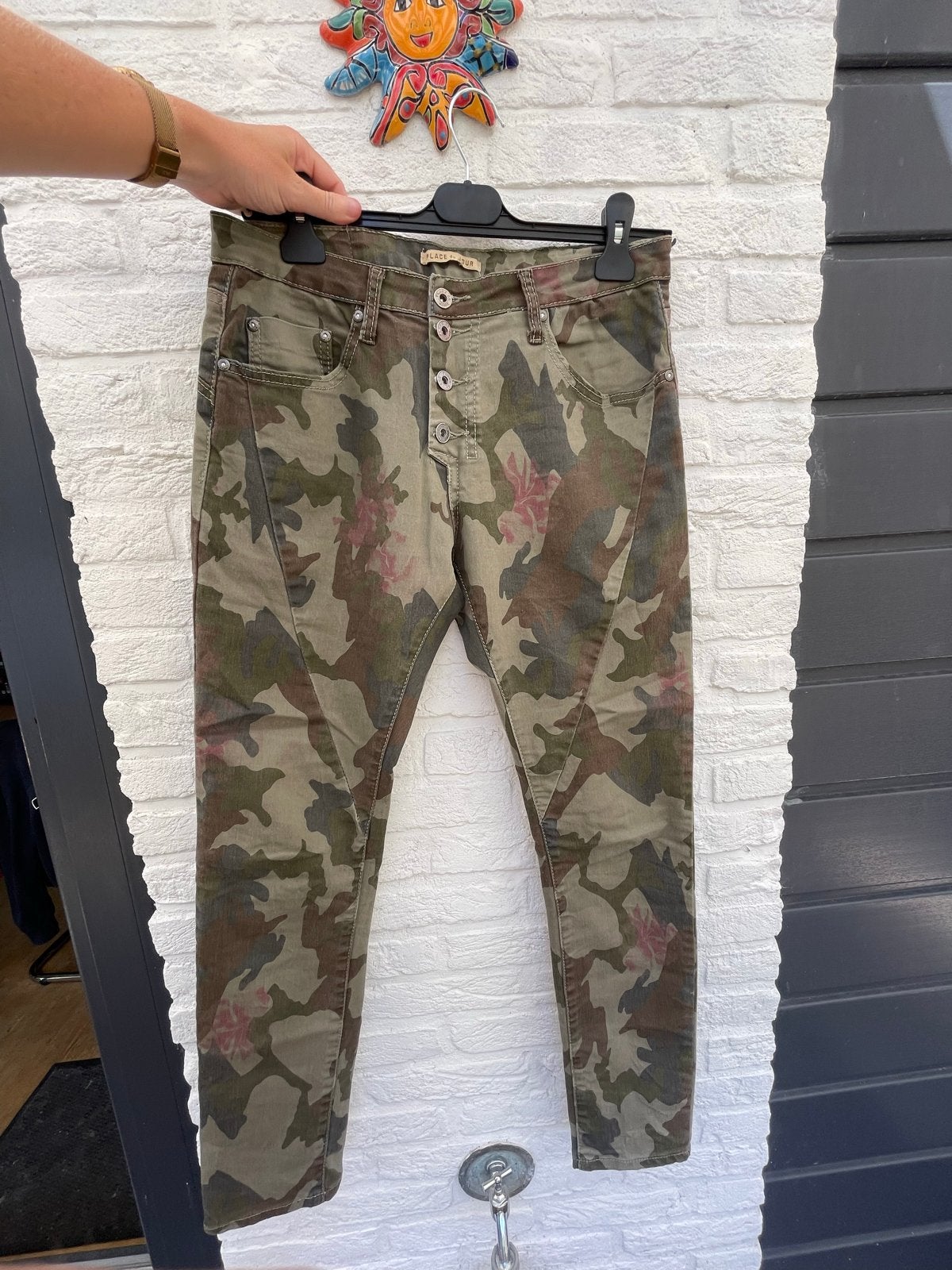 Place du Jour camouflage broek maat 38/40 (M), Maat 38/40 (M), Meerkleurig, Ophalen of Verzenden, Zo goed als nieuw