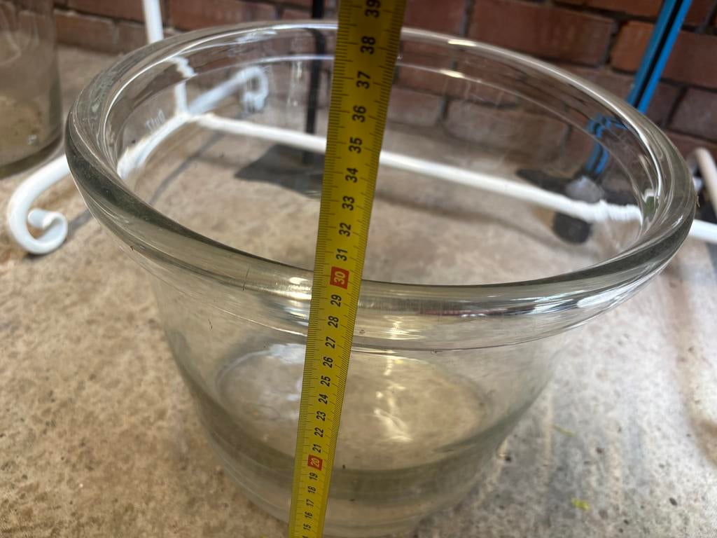 Mooie grote glazen vaas van Dutz, Ophalen, Overige kleuren, Minder dan 50 cm, Glas