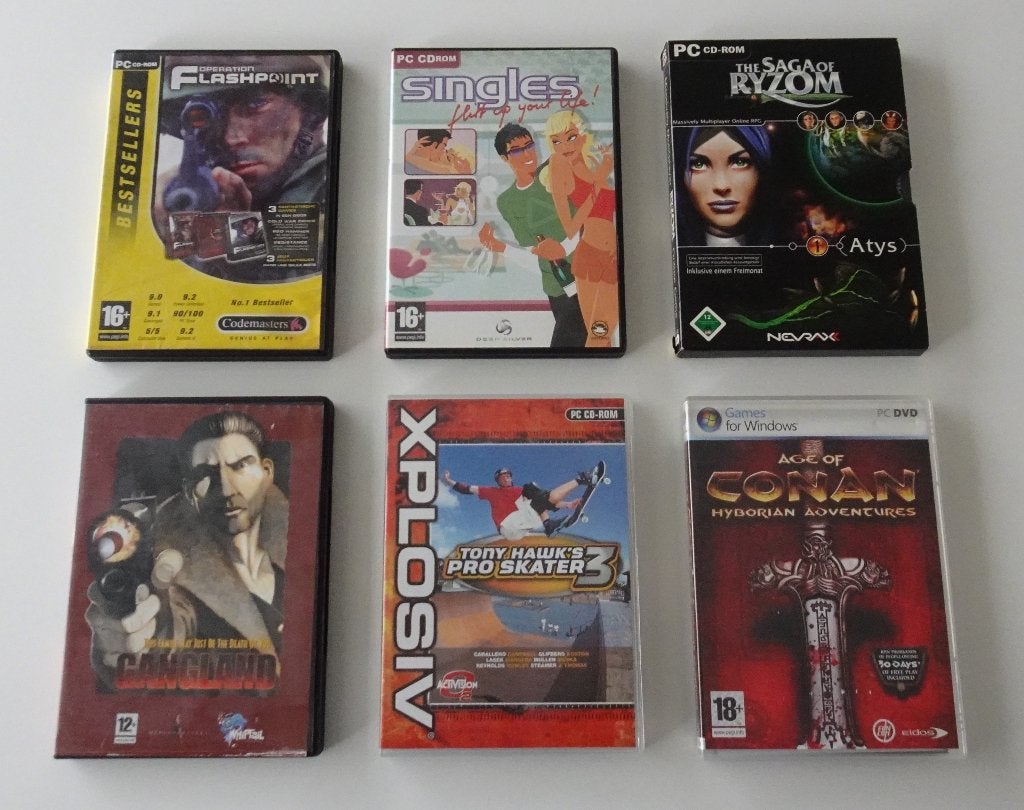 6 PC CD-Rom Spellen, Spelcomputers en Games, Games | Pc, Ophalen, Overige genres, 1 speler, Zo goed als nieuw