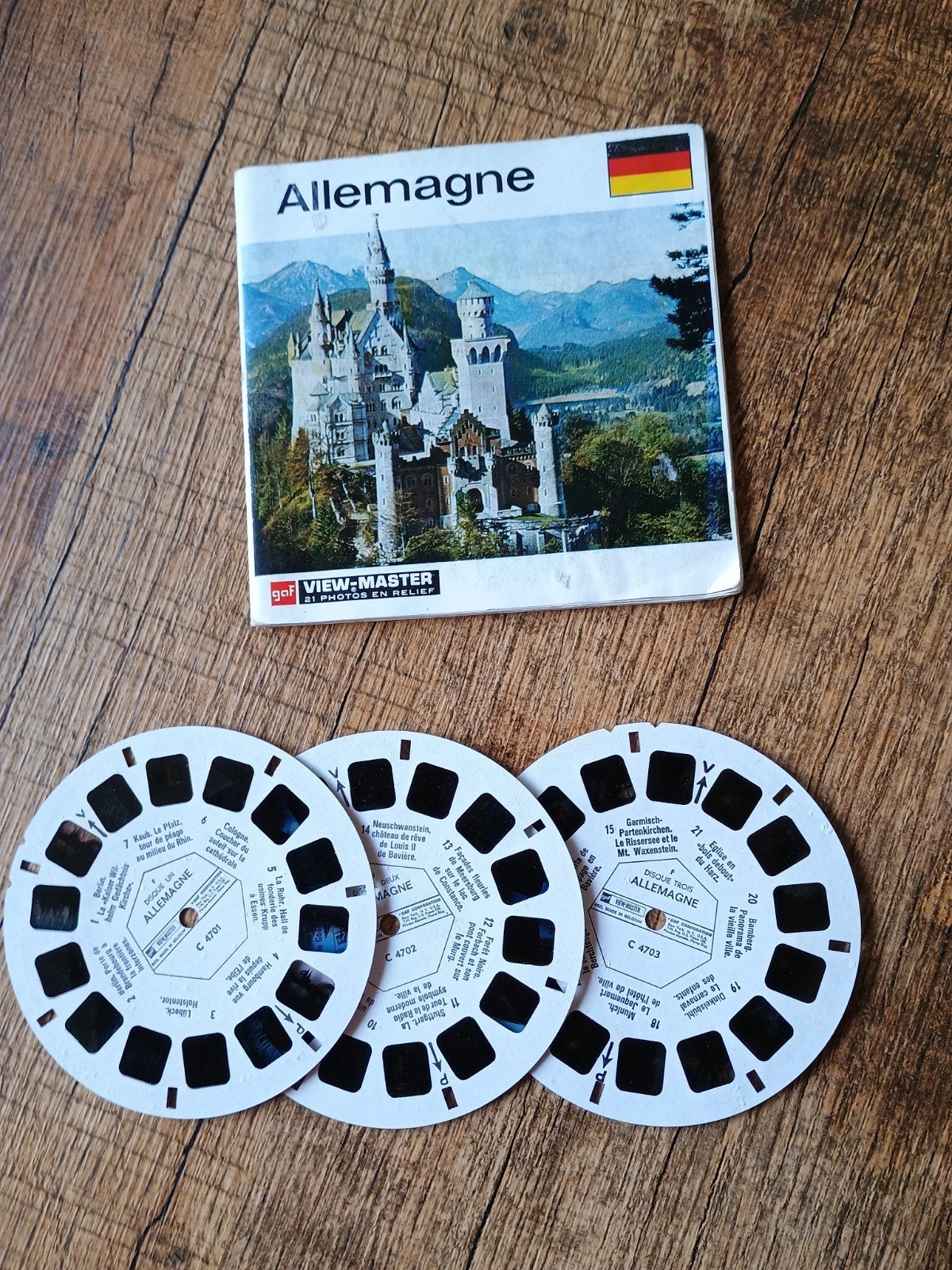 Oude Viewmaster schijfjes - Duitsland - Franstalig, Ophalen of Verzenden, Gebruikt