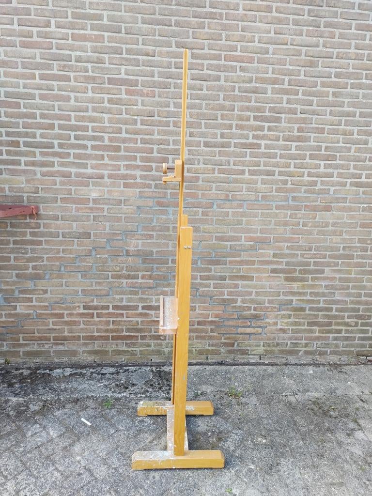 Houten schildersezel in hoogte verstelbaar, Hobby en Vrije tijd, Schilderen, Ophalen, Gebruikt, Onbekend, Onbekend