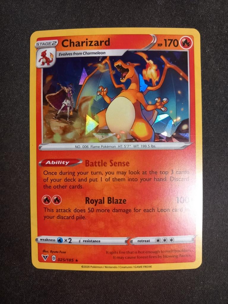 Charizard 025/185 Vivid Cracked Ice Holo Promo Excellent, Hobby en Vrije tijd, Verzamelkaartspellen | Pokémon, Verzenden, Zo goed als nieuw