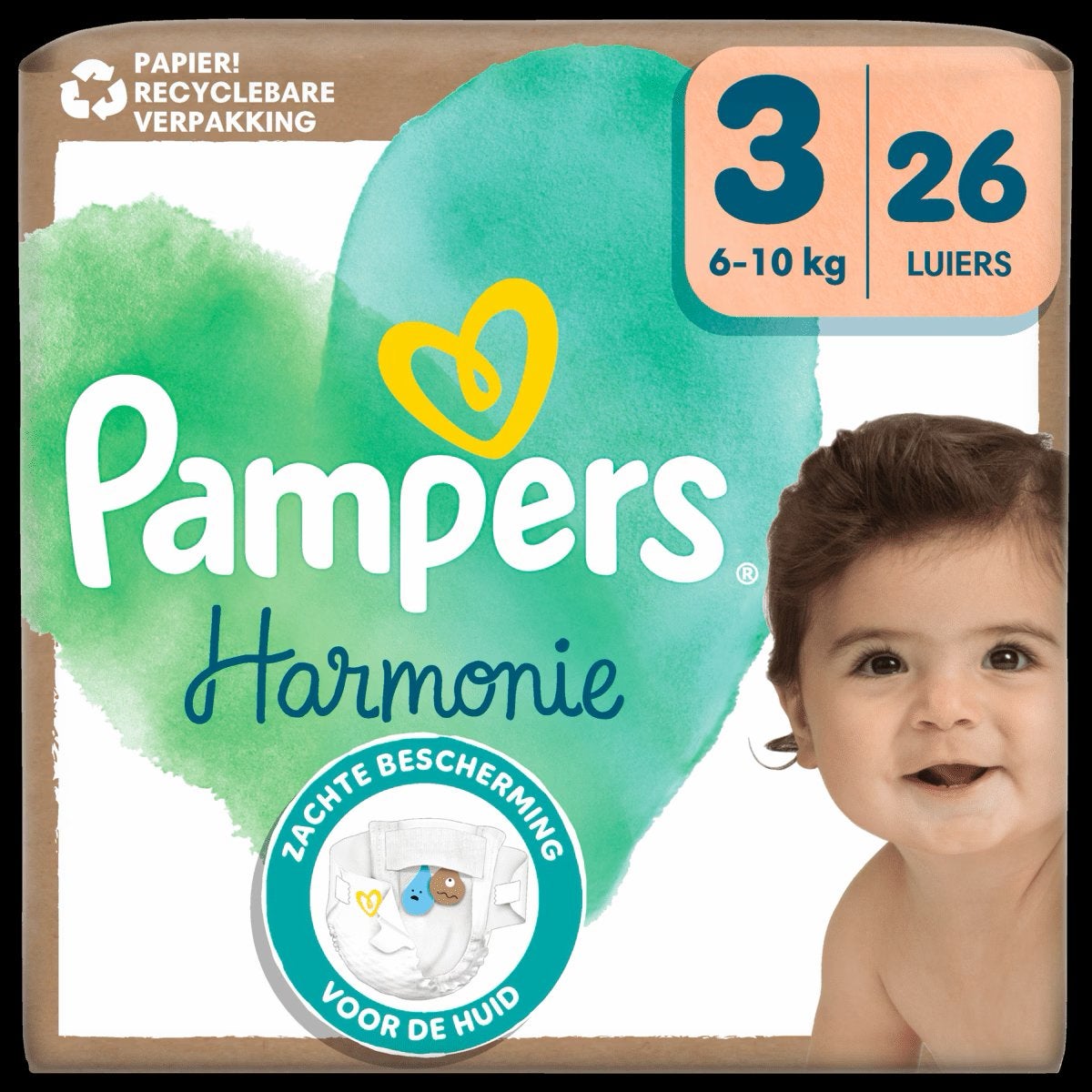 7x 26 stuks (182st) Pampers Harmonie maat 3, Ophalen, Nieuw, Overige typen