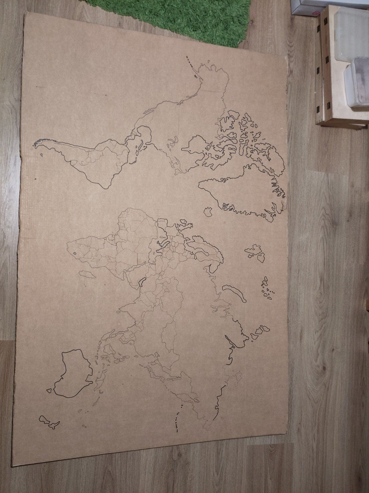 kartonnen wereldkaart, Ophalen, 2000 tot heden, Landkaart