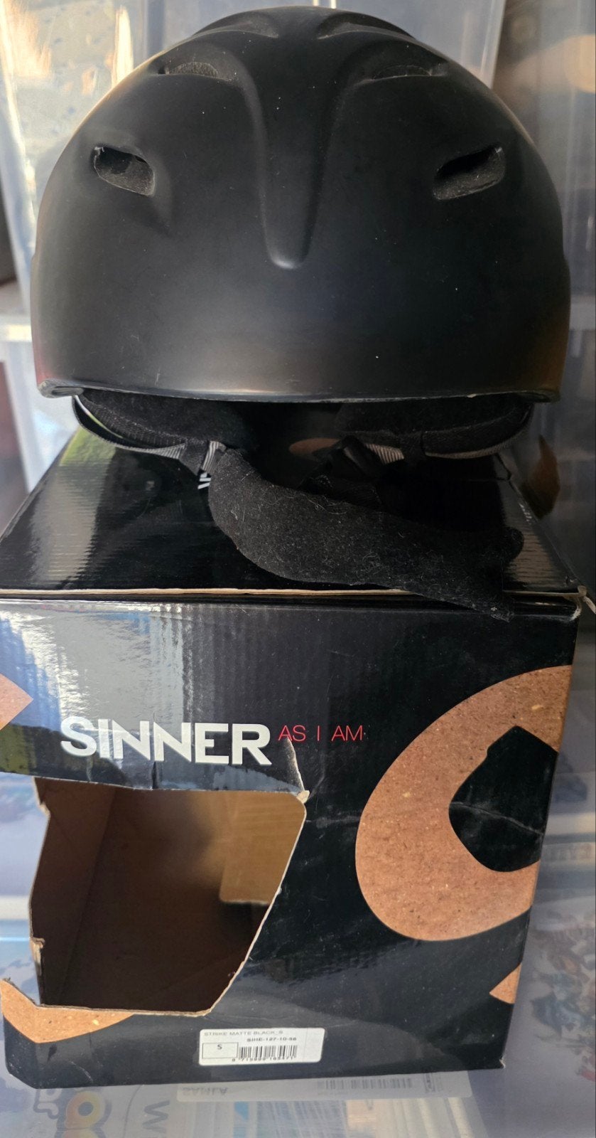Sinner Strike Matte Black Skihelm Maat S, Overige typen, Ophalen of Verzenden, Zo goed als nieuw, Maat 36 (S)