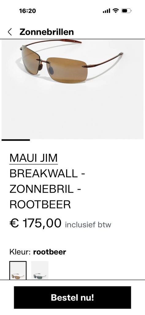Maui Jim Zonnebril, Ophalen, Zo goed als nieuw, Overige merken