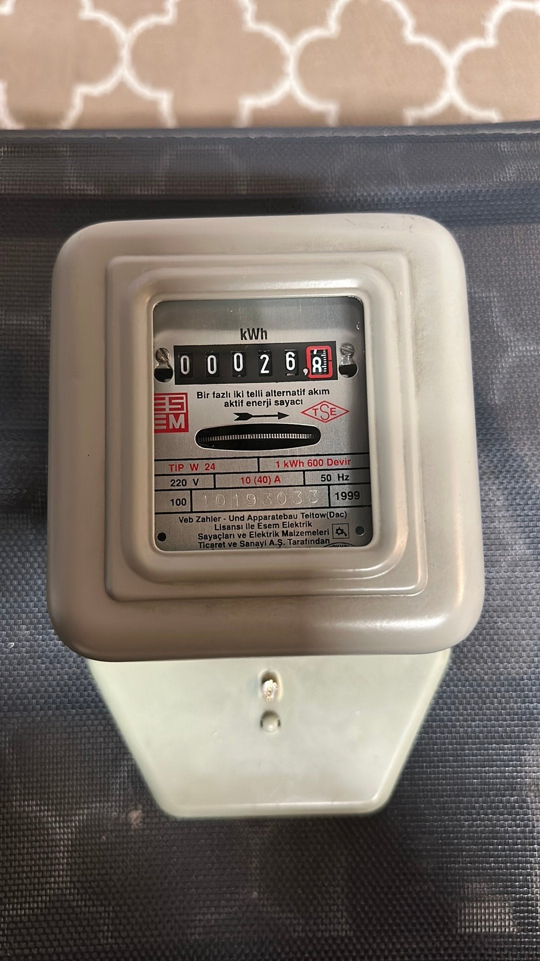 vintage Esem kWh-meter (1999) – 1-fase, Ophalen of Verzenden, Zo goed als nieuw