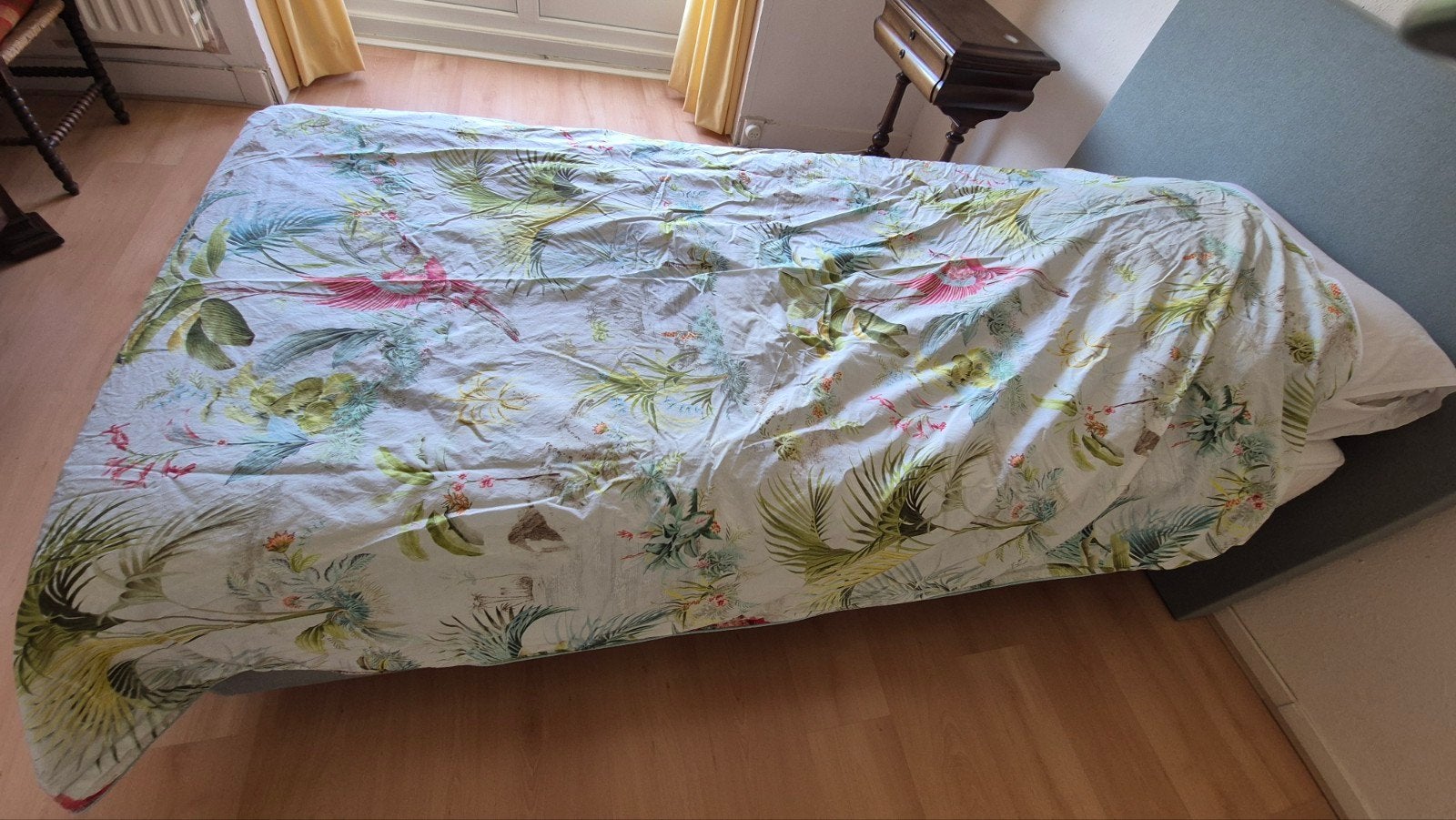 Dekbedhoes met tropische print en vogels PIP, Gebruikt, Overige merken, Ophalen of Verzenden, Wasbaar