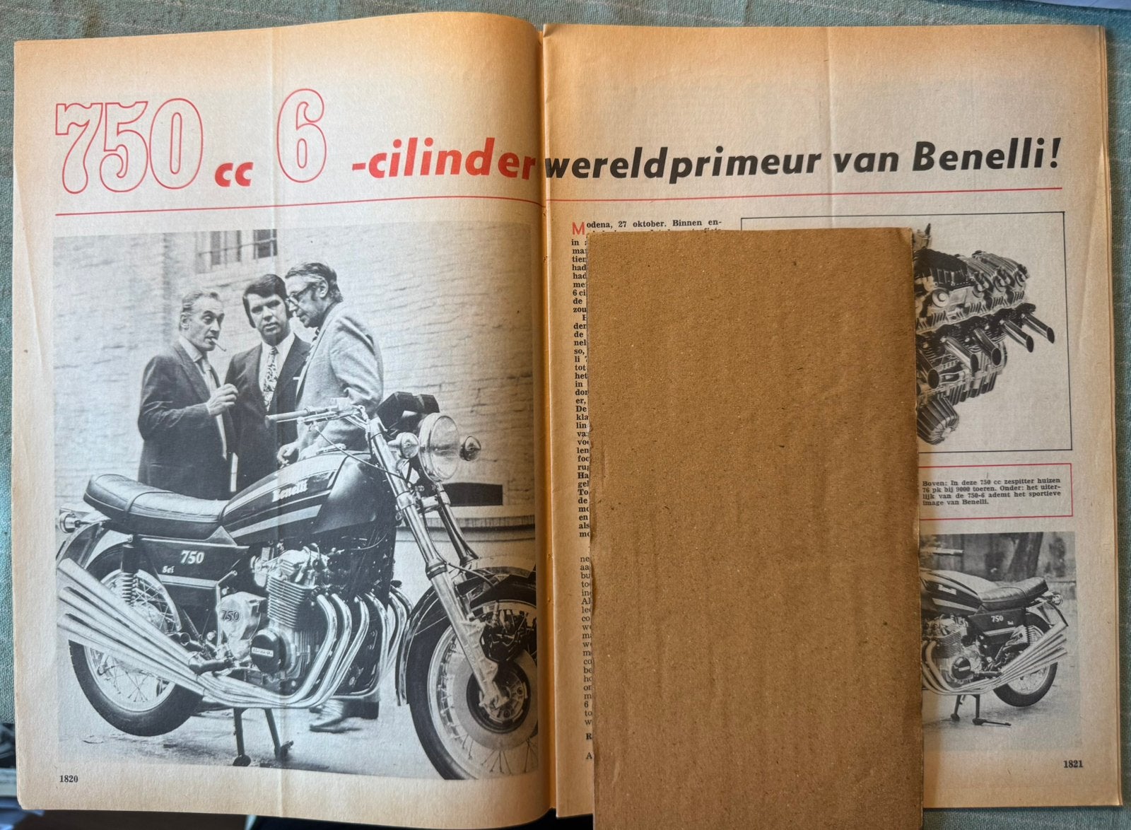 Verslag 1972 Benelli Sei 750, Verzamelen, Ophalen of Verzenden, Zo goed als nieuw, Motoren