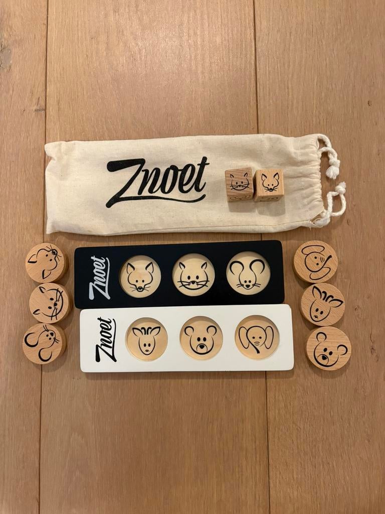 Znoet houten dobbelspel zo goed als nieuw, Ophalen of Verzenden, Zo goed als nieuw