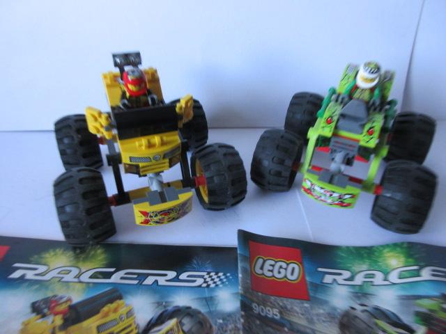 9093 + 9095 2 Racers, Bone Cruncher en Nitro Predator, Compleet, Lego, Ophalen of Verzenden, Zo goed als nieuw